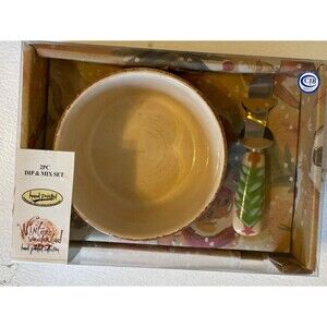 Tabletops Lifestyles WINTER WONDERLAND Snowman Dip & Mix Set TU-85246 New NIB